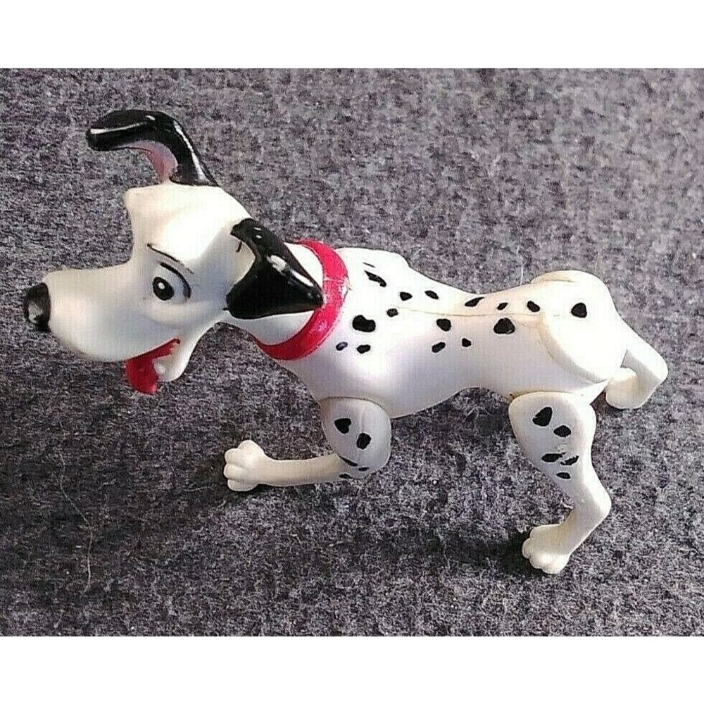Vintage Disney 101 Dalmatians Pongo PVC Dog Red Collar Figure 3 Inch Jointed - Picture 6 of 6